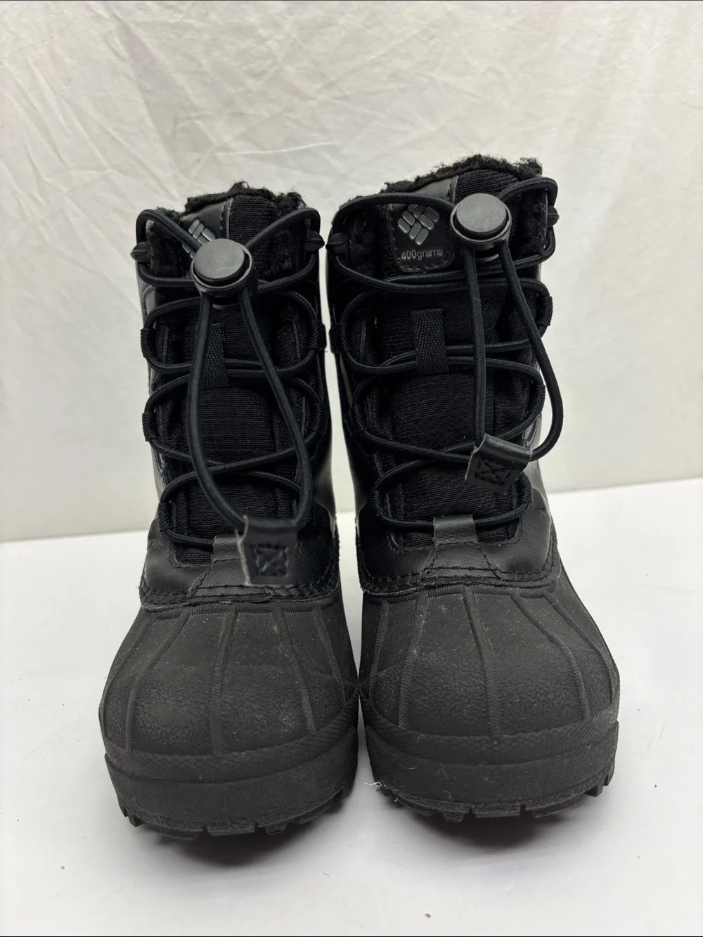 Columbia Kids Snow Boots with Quick-Pull Bungee, size 10 for toddler boy, box 74